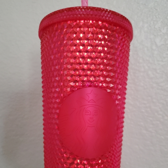 Fall 2019 Rare Bling Starbucks Cup HOT PINK - Picture 3 of 4